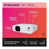 Ricoh PJ WUL5A50 5200 ANSI Lumens Short Throw Projector White 432675