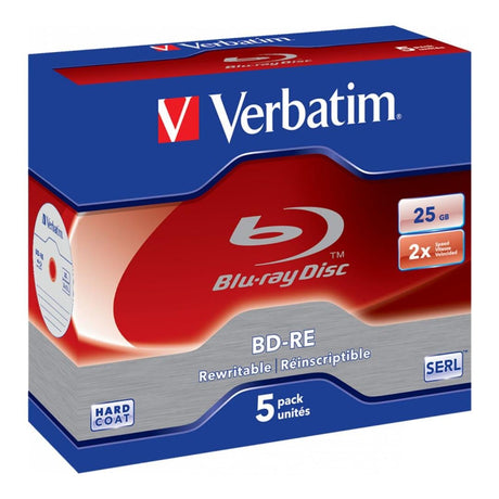 Verbatim 43615 Blank Blu-Ray Disc BD-RE 25GB 5-pack