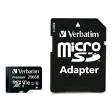 Verbatim Premium U1 256GB microSDXC UHS-I Class 10 Memory Card with Adapter 44087