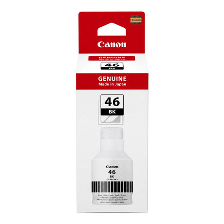 Canon GI-46BK Black Refill Ink Bottle Inkjet Original 6,000 Pages 4411C001