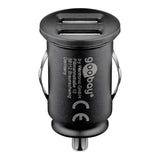 Goobay 12W Dual-USB Car Charger Black 44177