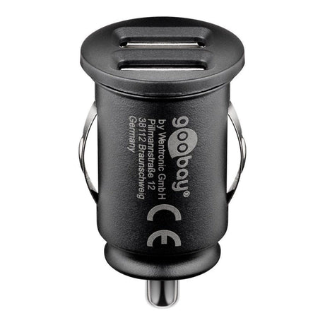 Goobay 12W Dual-USB Car Charger Black 44177