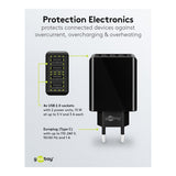 Goobay 30W 4-Port USB Charger Black 44953