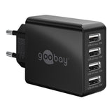 Goobay 30W 4-Port USB Charger Black 44953
