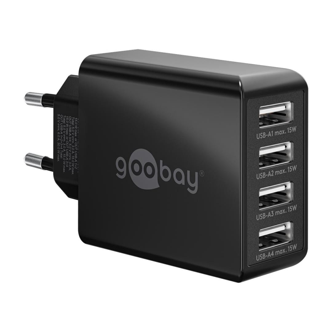 Goobay 30W 4-port USB Charger 44953