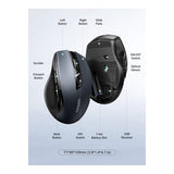 Ugreen M511 Ergonomic Wireless Mouse - Black 45012