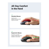 Ugreen M511 Ergonomic Wireless Mouse - Black 45012