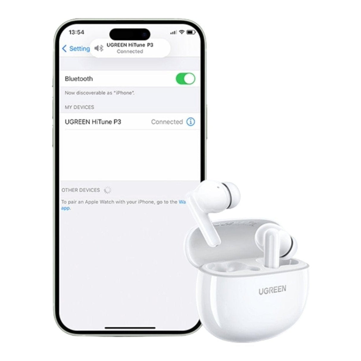 Ugreen HiTune P3 In-Ear Wireless Earbuds White 45110