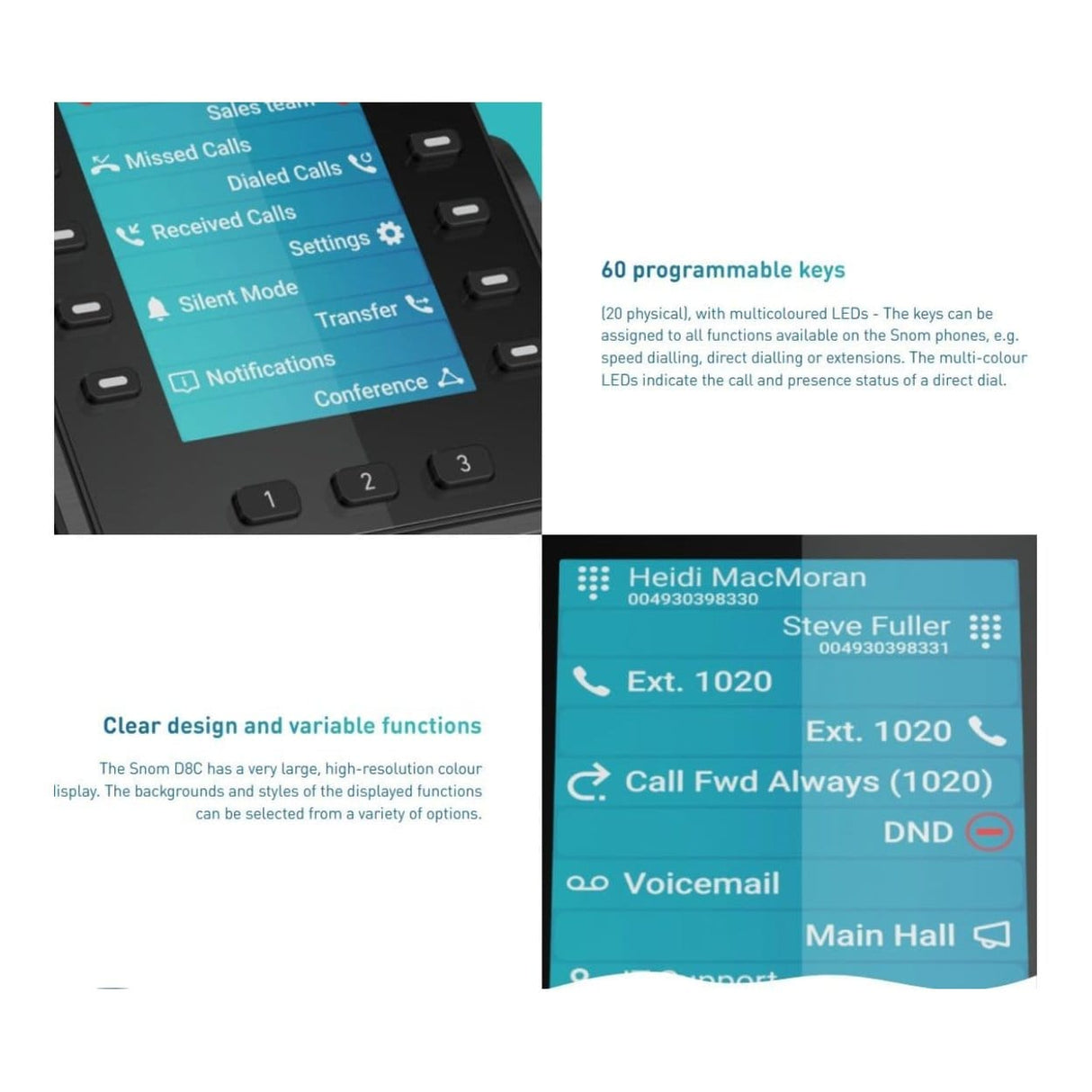 Snom D8C 6.8-inch Colour Screen Expansion Module 4562