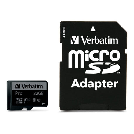 Verbatim Pro U3 32GB MicroSDHC Memory Card 47041