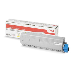 OKI C824 Yellow Toner Cartridge 5,000 Pages Original 47095701 Single-pack