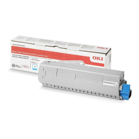OKI C824 Cyan Toner Cartridge 5,000 Pages Original 47095703 Single-pack