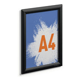 Durable A4 Aluminium Snap Frame Black 479601