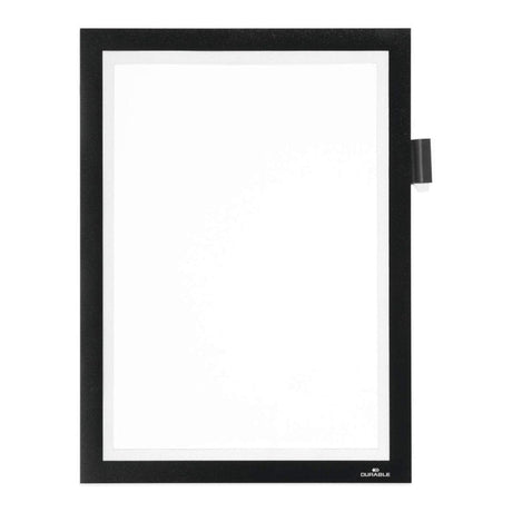 Durable DURAFRAME A4 Self Adhesive Magnetic Signage Frame 2-pack Black 487201
