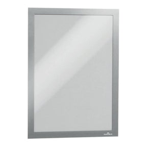 Durable DURAFRAME A4 Self Adhesive Magnetic Signage Frame 2-pack Silver 487223