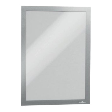 Durable DURAFRAME A4 Self Adhesive Magnetic Signage Frame 2-pack Silver 487223