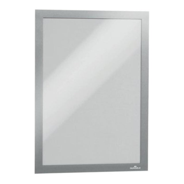 Durable DURAFRAME A4 Self Adhesive Magnetic Signage Frame 2-pack Silver 487223