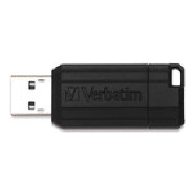 Verbatim PinStripe 8GB USB Flash Drive Black 49062