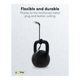 Goobay 1m USB-A to Lightning Textile Charging Cable with Metal Plugs 49268
