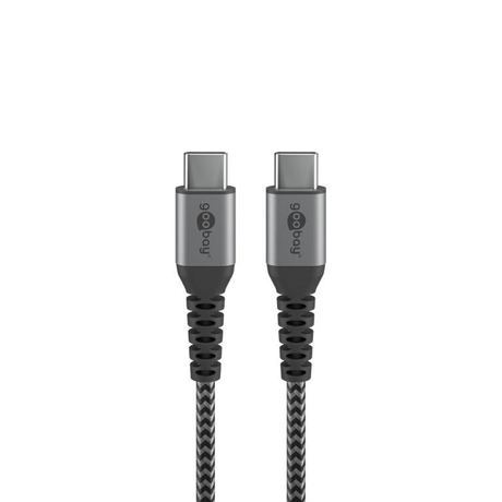 Goobay USB-C to USB-C Textile 2m Cable with Metal Plugs 49303