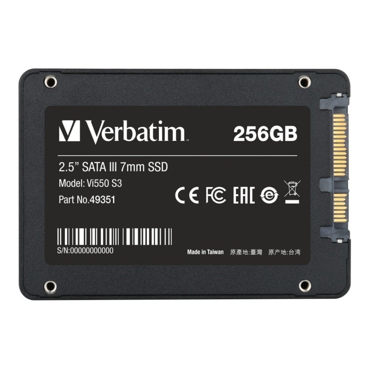 Verbatim Vi550 S3 256GB Internal SSD 49351 – FirstShop