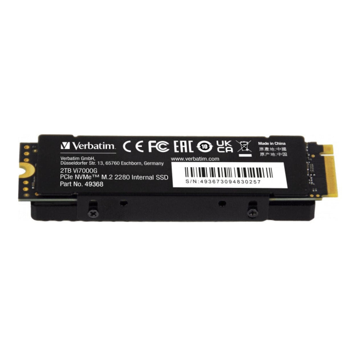 Verbatim Vi7000G 2TB M.2 2280 PCIe Gen 4x4 NVMe Internal SSD 49368