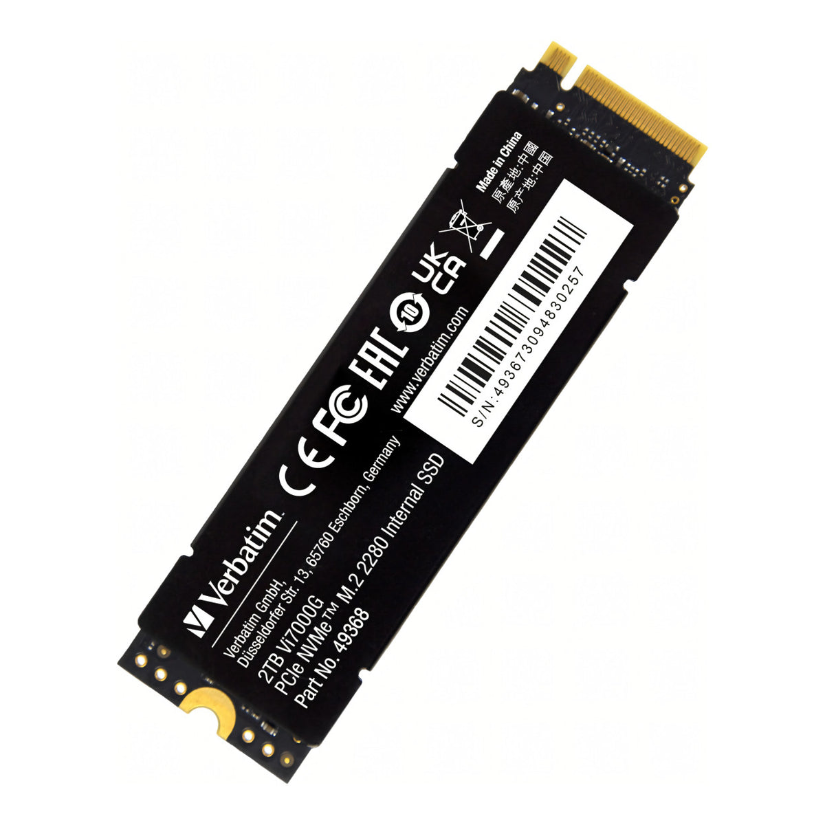 Verbatim Vi7000G 2TB PCIe NVMe M.2 Internal SSD 49368