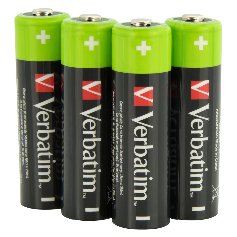 Verbatim 49517 AA Premium Rechargeable Batteries HR6