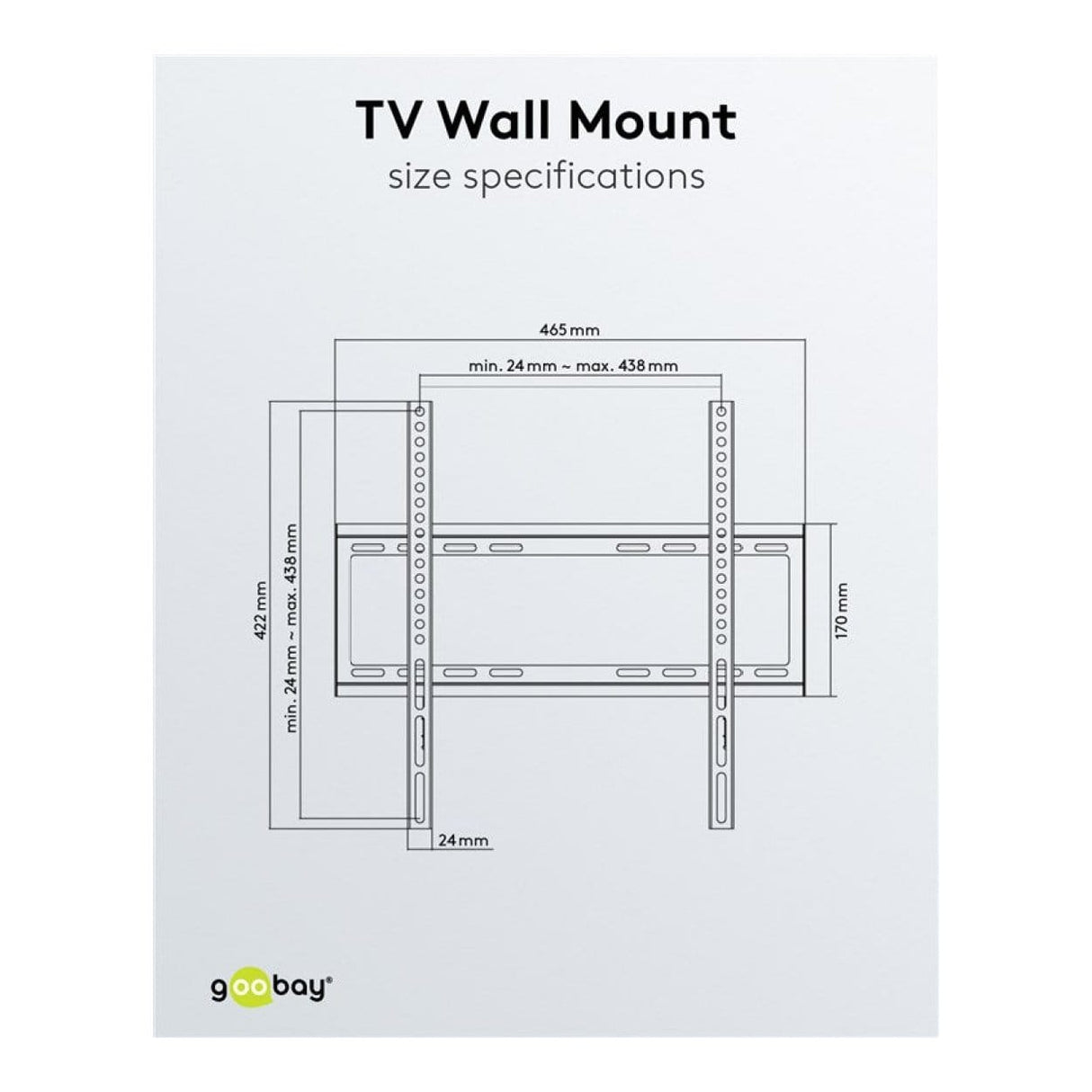 Goobay 32-inch to 55-inch Basic Fixed TV Wall Mount 49730