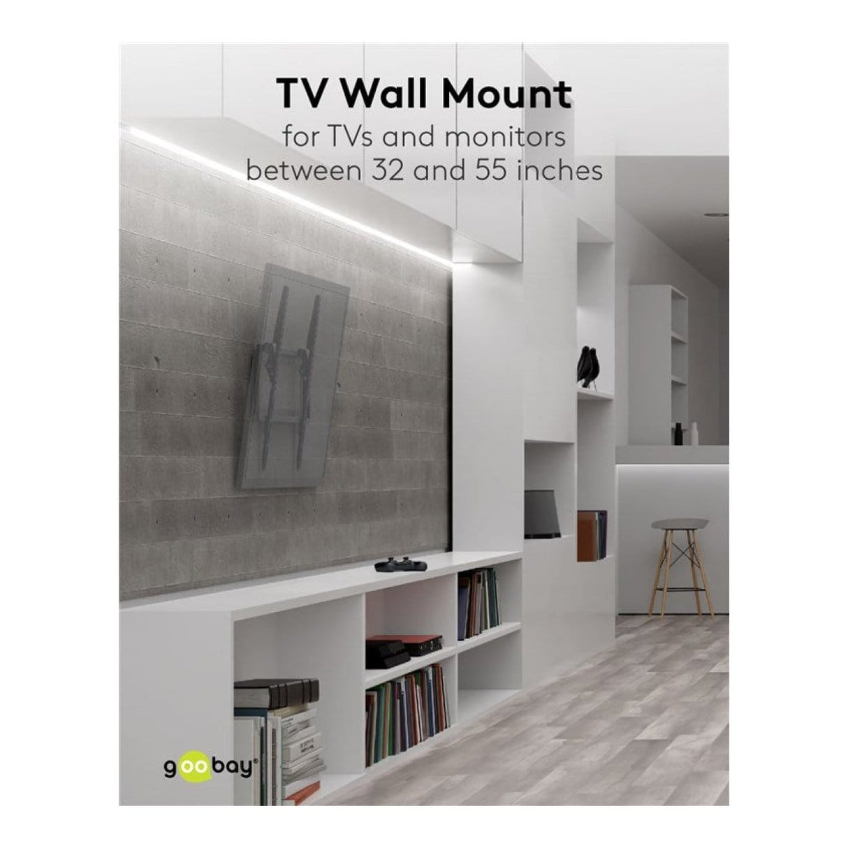 Goobay 32-inch to 55-inch Basic Tilt TV Wall Mount 49731