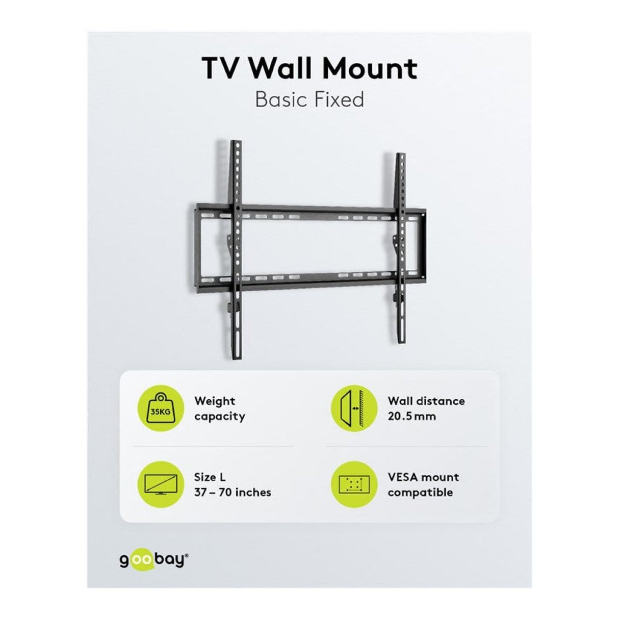Goobay 37-inch to 70-inch Basic Fixed TV Wall Mount 49732