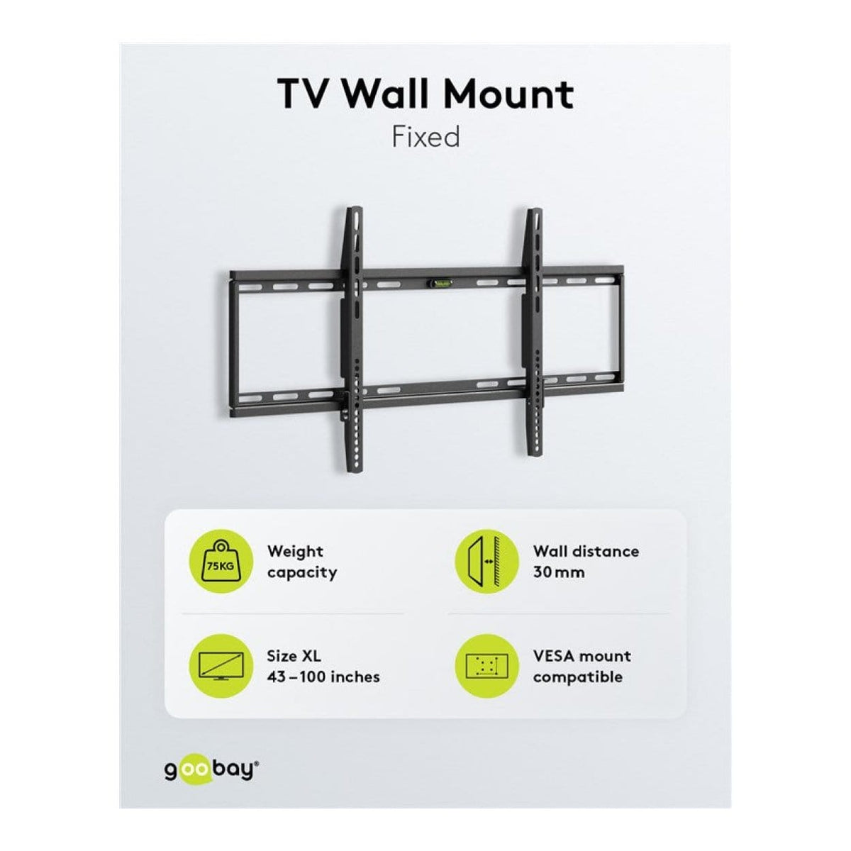 Goobay 43-inch to 100-inch Fixed Basic TV Wall Mount 49742