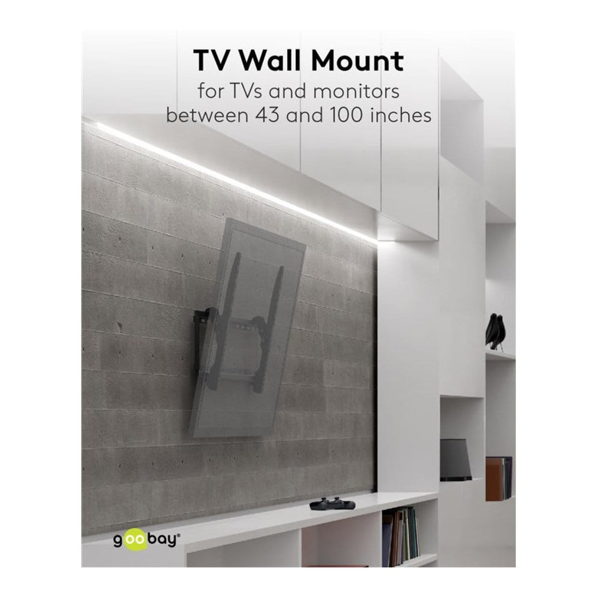 Goobay 43-inch to 100-inch Basic Tilt TV Wall Mount 49743