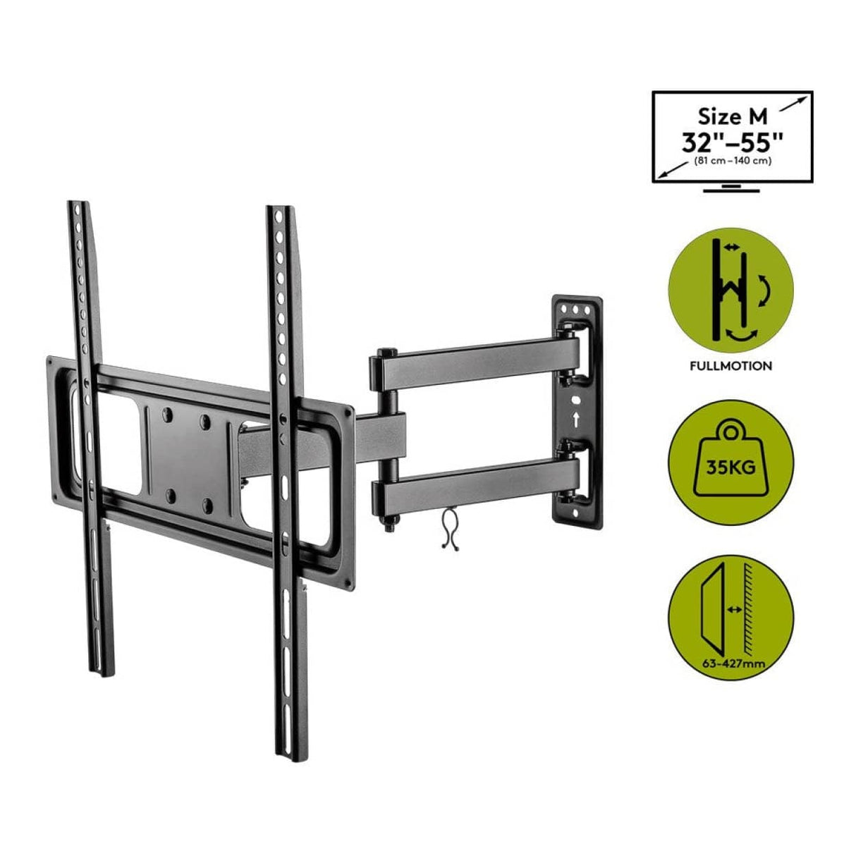Goobay 32-inch to 55-inch Basic Full Motion TV Wall Mount 49744