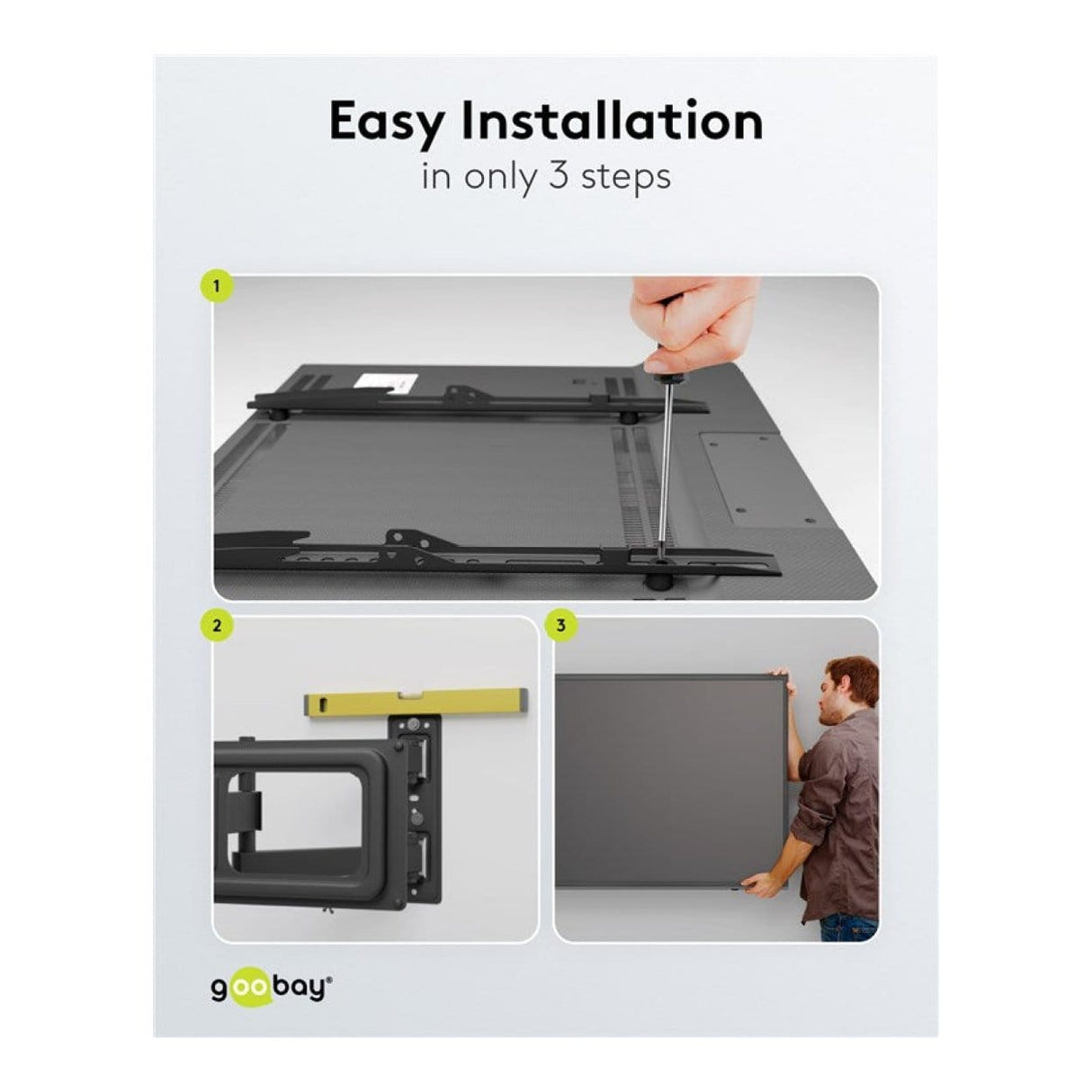 Goobay 37-inch to 70-inch Basic Full Motion TV Wall Mount 49745