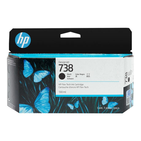 HP 738 DesignJet Black Ink Cartridge Original 498N4A Single-pack