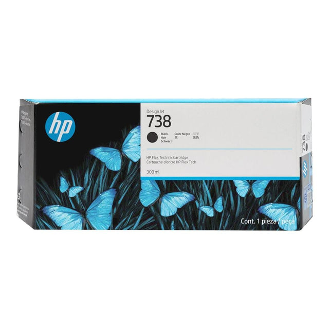 HP 738 DesignJet Black Ink Cartridge Original 498N8A Single-pack