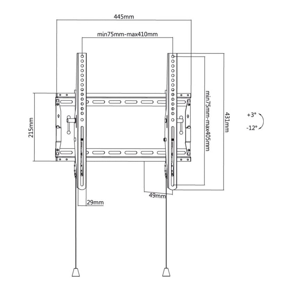 Goobay 32-inch to 55-inch Pro Tilt TV Wall Mount 49909