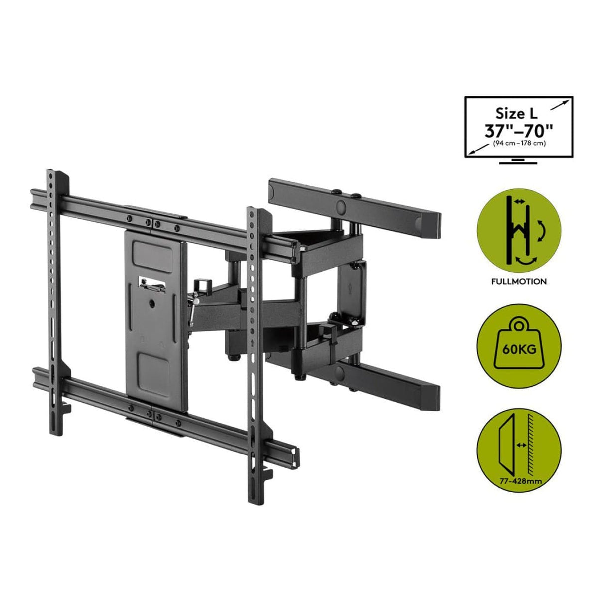 Goobay 37-inch to 70-inch Pro Full Motion TV Wall Mount 49932