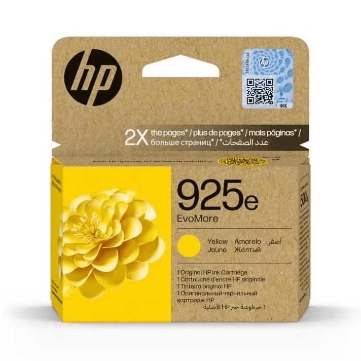 HP 925e EvoMore Yellow Printer Ink Cartridge Original 4K0W2PE Single-pack