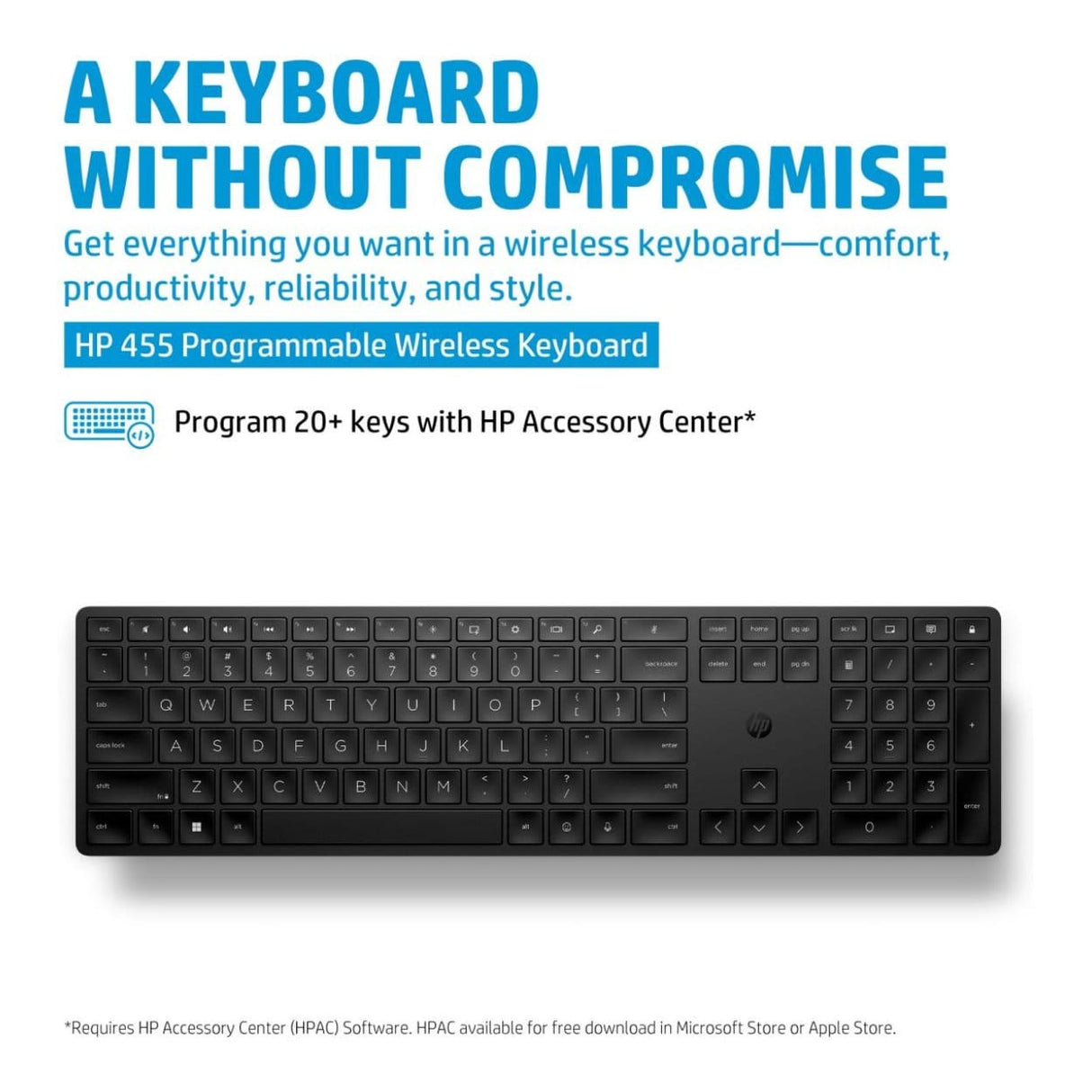 HP 455 Programmable Wireless Keyboard 4R177AA
