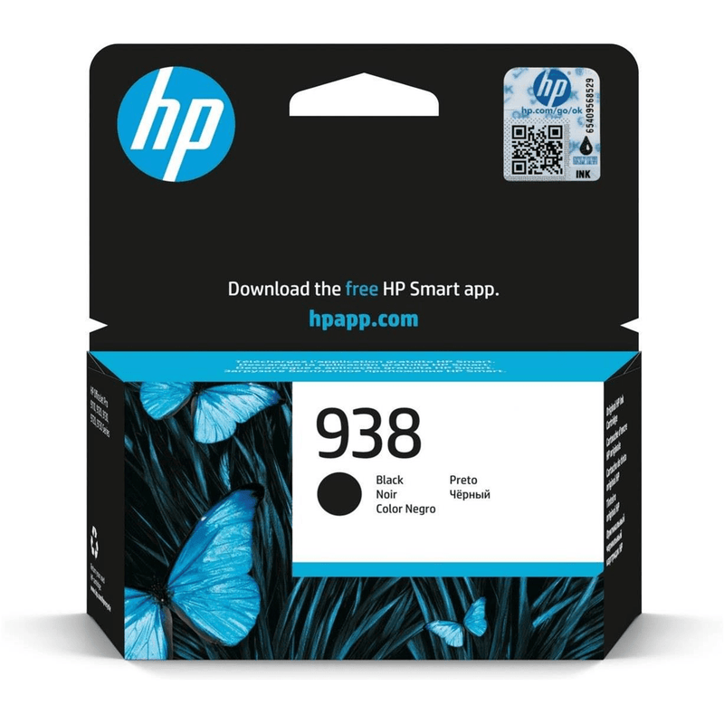 HP 938 Black Printer Ink Cartridge Original 4S6X8PE Single-pack