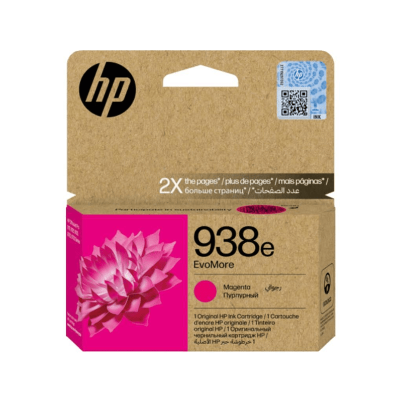 HP 938e EvoMore Magenta Ink Cartridge 1,650 Pages Original 4S6Y0PE Single-pack
