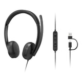 Lenovo USB-C Wired VoIP Headset 5000 for Teams Black 4XD1R88995