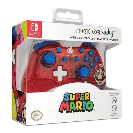 PDP Wired Gaming Controller for Nintendo Switch Mario Punch Rock Candy 500-181-MAR