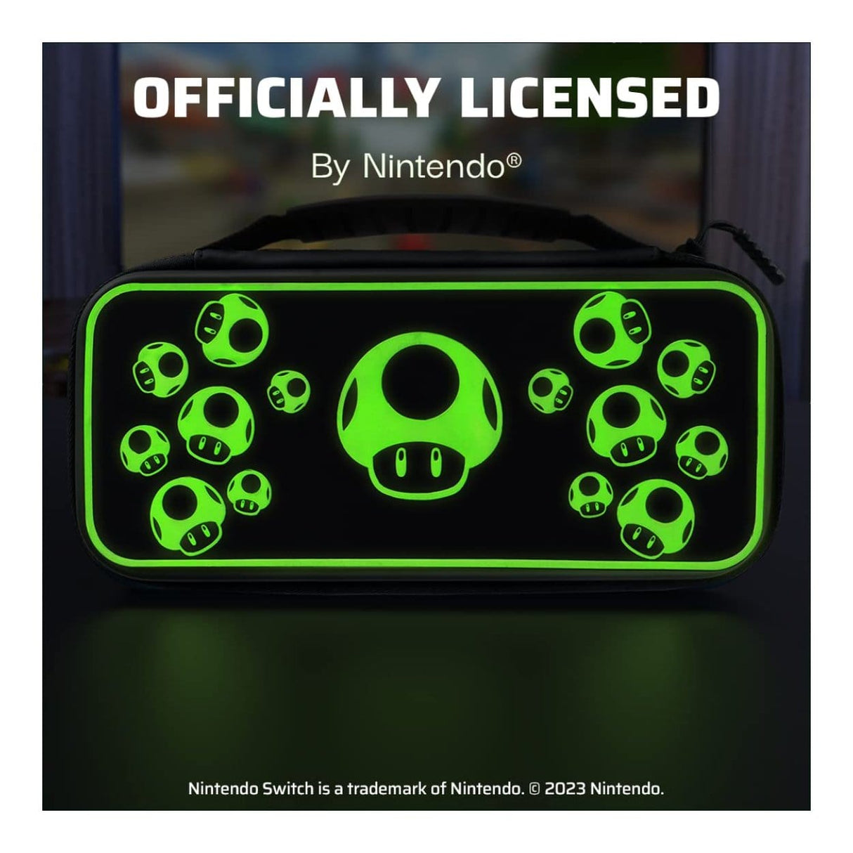 PDP Plus Travel Case for Nintendo Switch - 1-Up Glow in the Dark 500-224-1UP