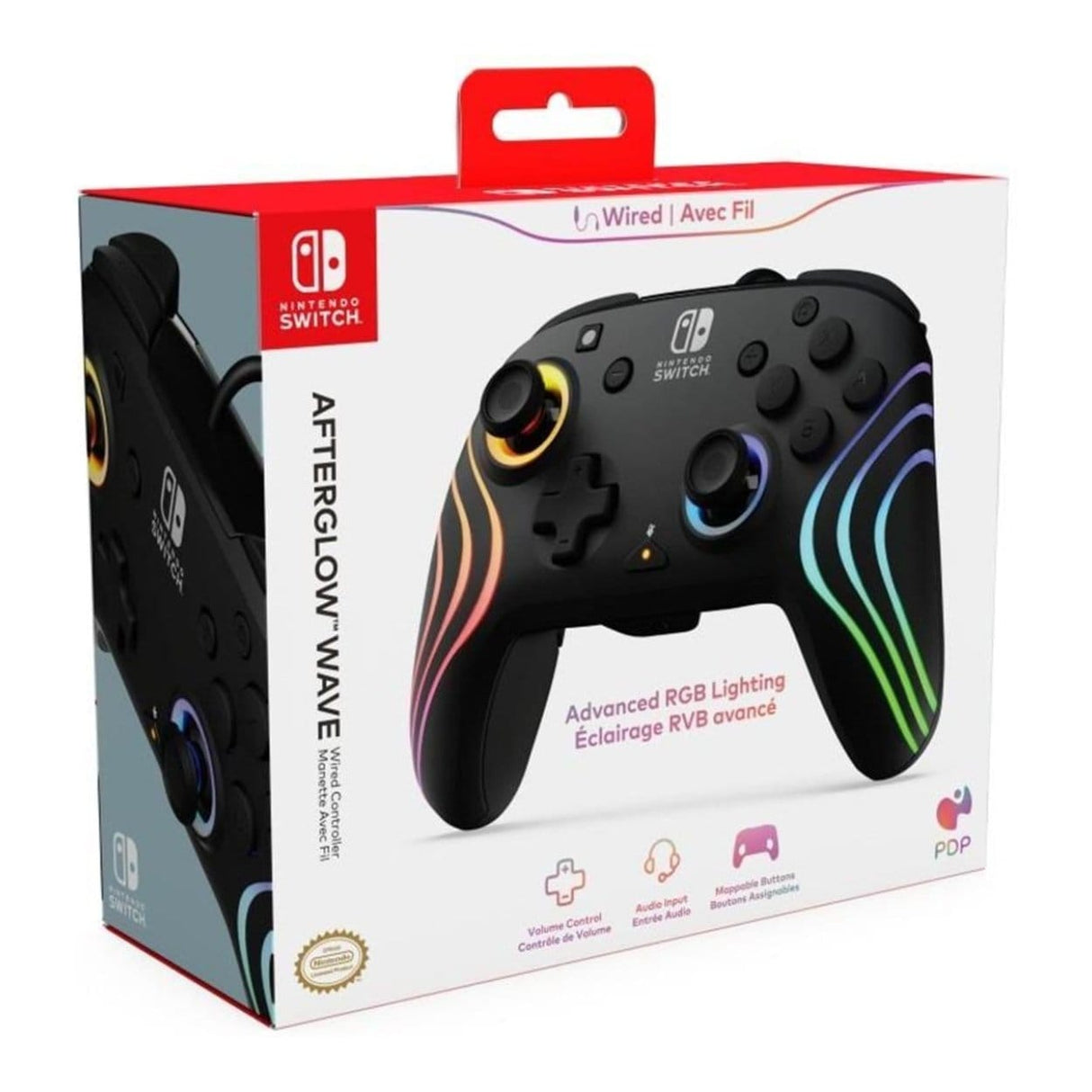 PDP Afterglow Wave Wired Switch Controller - Black 500-237-BK