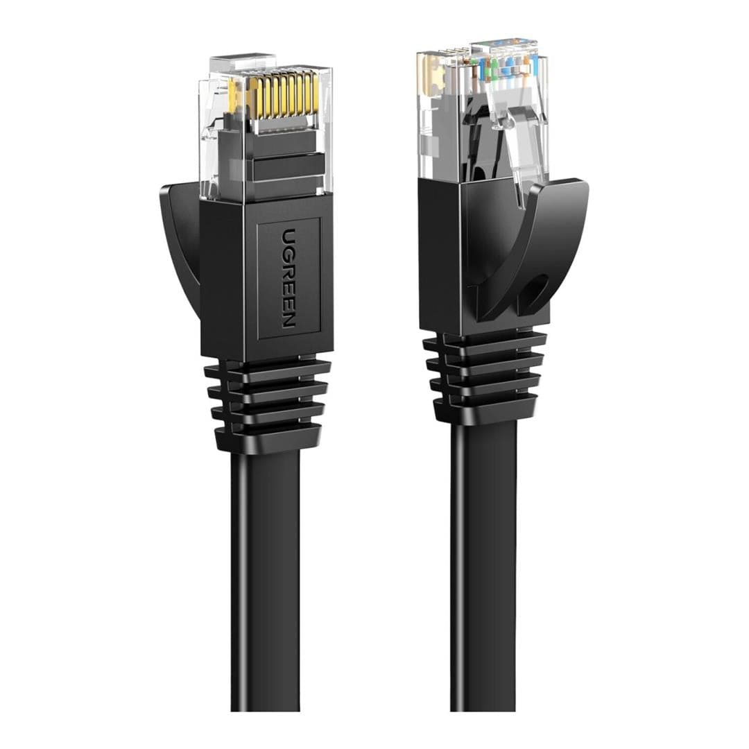 UGreen 15m Cat6 U/UTP Flat Ethernet Cable Black 50180