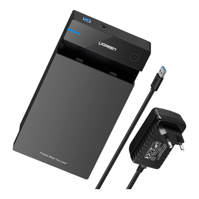 Ugreen 3.5-inch SATA Hard Drive USB 3.0 5Gbps Enclosure Black 50422