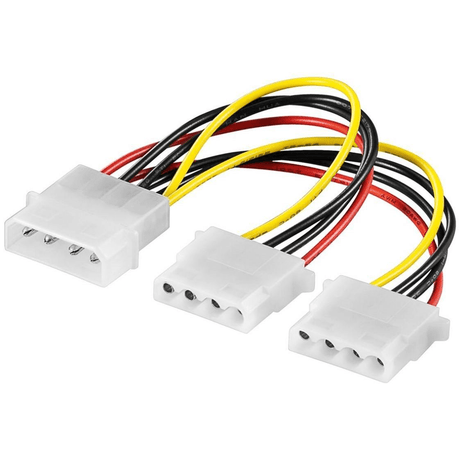 Goobay 1x Molex Male to 2x Molex Female Split Power Cable 50684